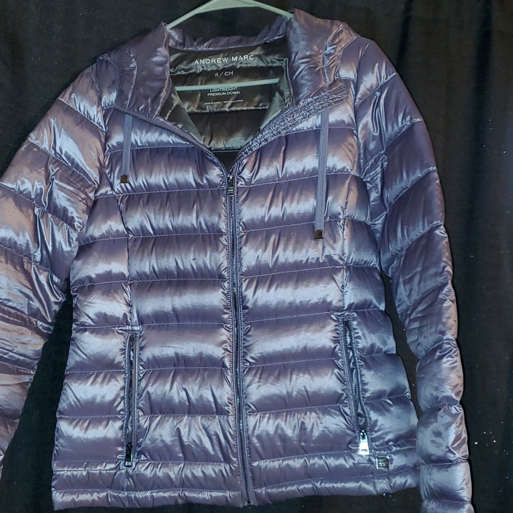 Gorgeous metallic Purple light weight down jacket